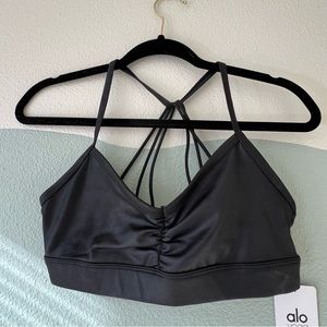 Alo Yoga Sunny Strappy Bra - Black Glossy - M